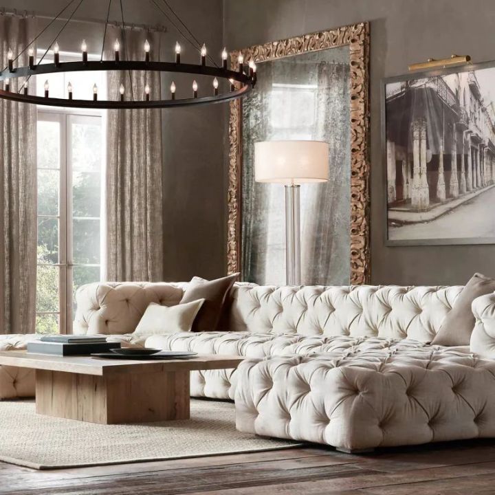 Camino Vintage Candelabra 2-Tier Round Chandelier 63''D