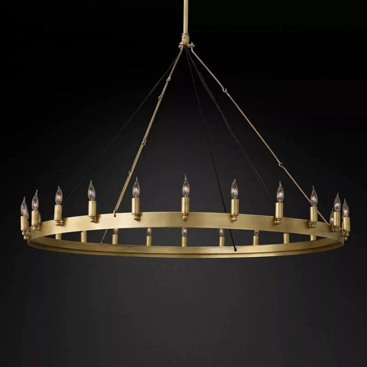 Camino Vintage Candelabra Round Chandelier 50''D