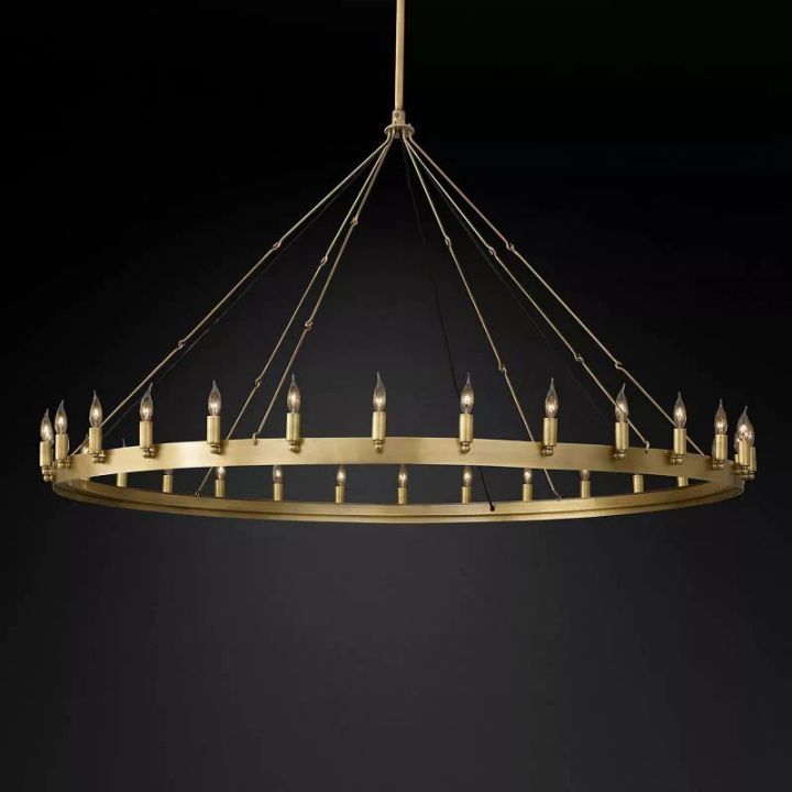 Camino Vintage Candelabra Round Chandelier 63''D
