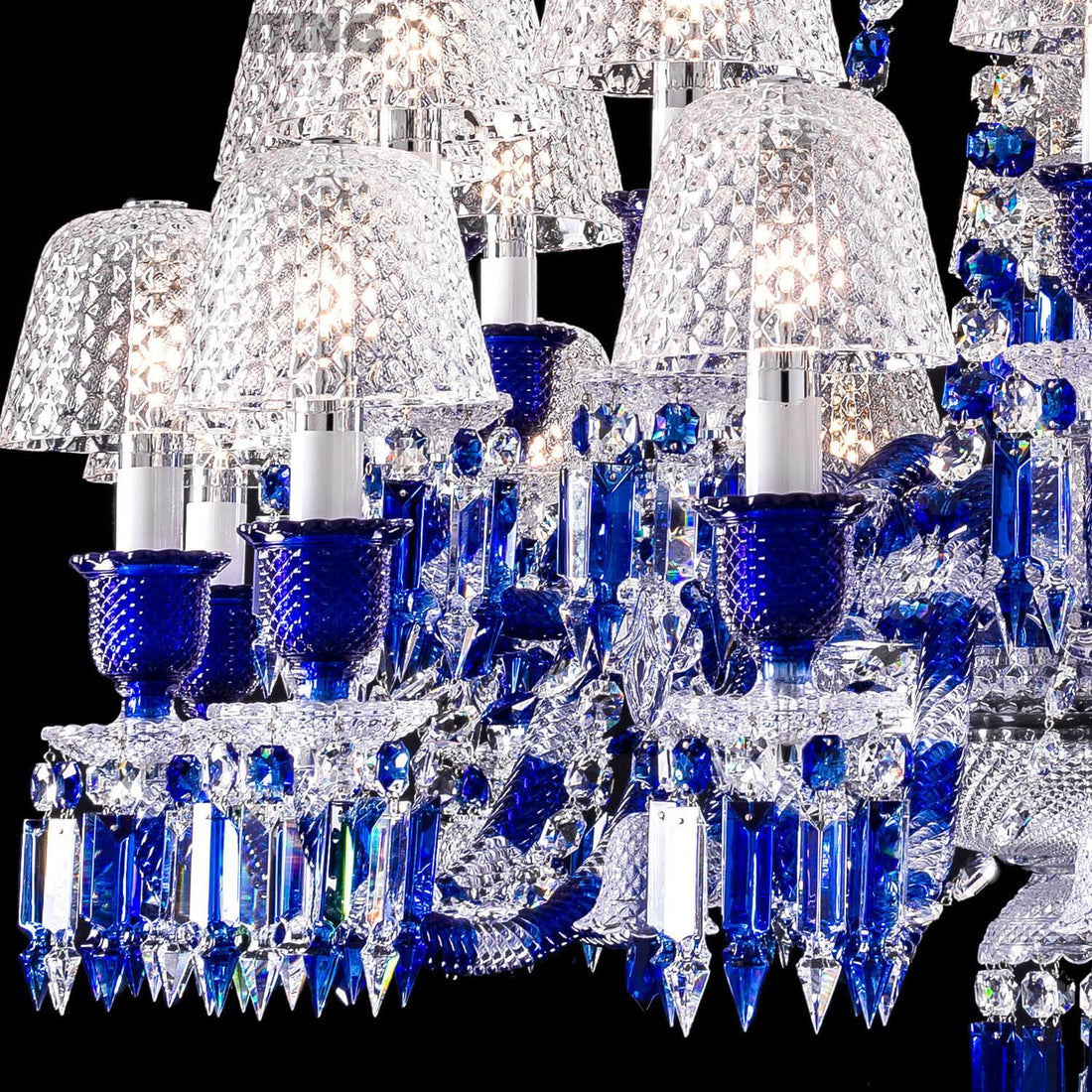 Baccarat Zenith Faunacrystopolis Blue Crystal Chandelier