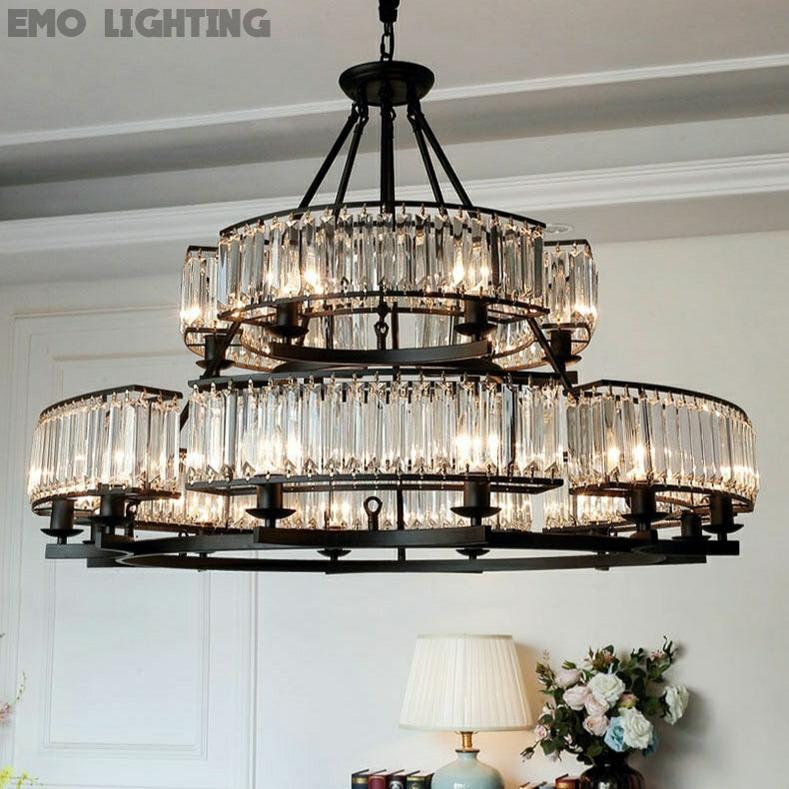 Decorative 18-Light Crystal Ceiling Chandelier D41.3"