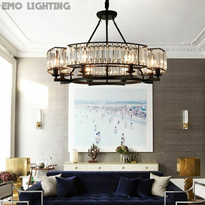 Decorative 10-Light Crystal Ceiling Chandelier D41.3"