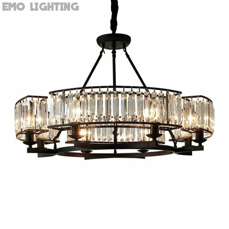 Decorative 10-Light Crystal Ceiling Chandelier D41.3"