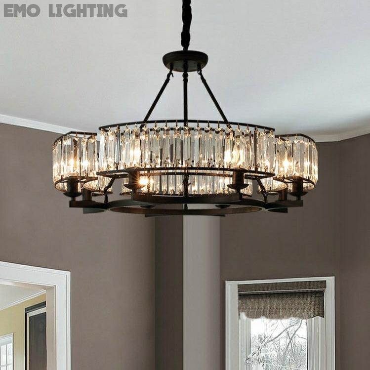 Decorative 8-Light Crystal Ceiling Chandelier D31.5"