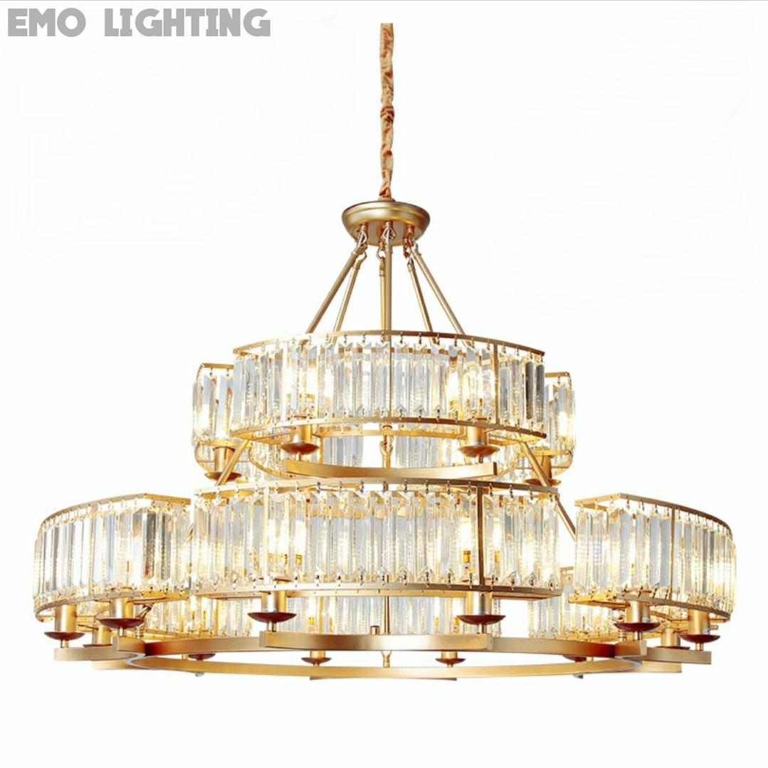 Decorative 18-Light Crystal Ceiling Chandelier D41.3"