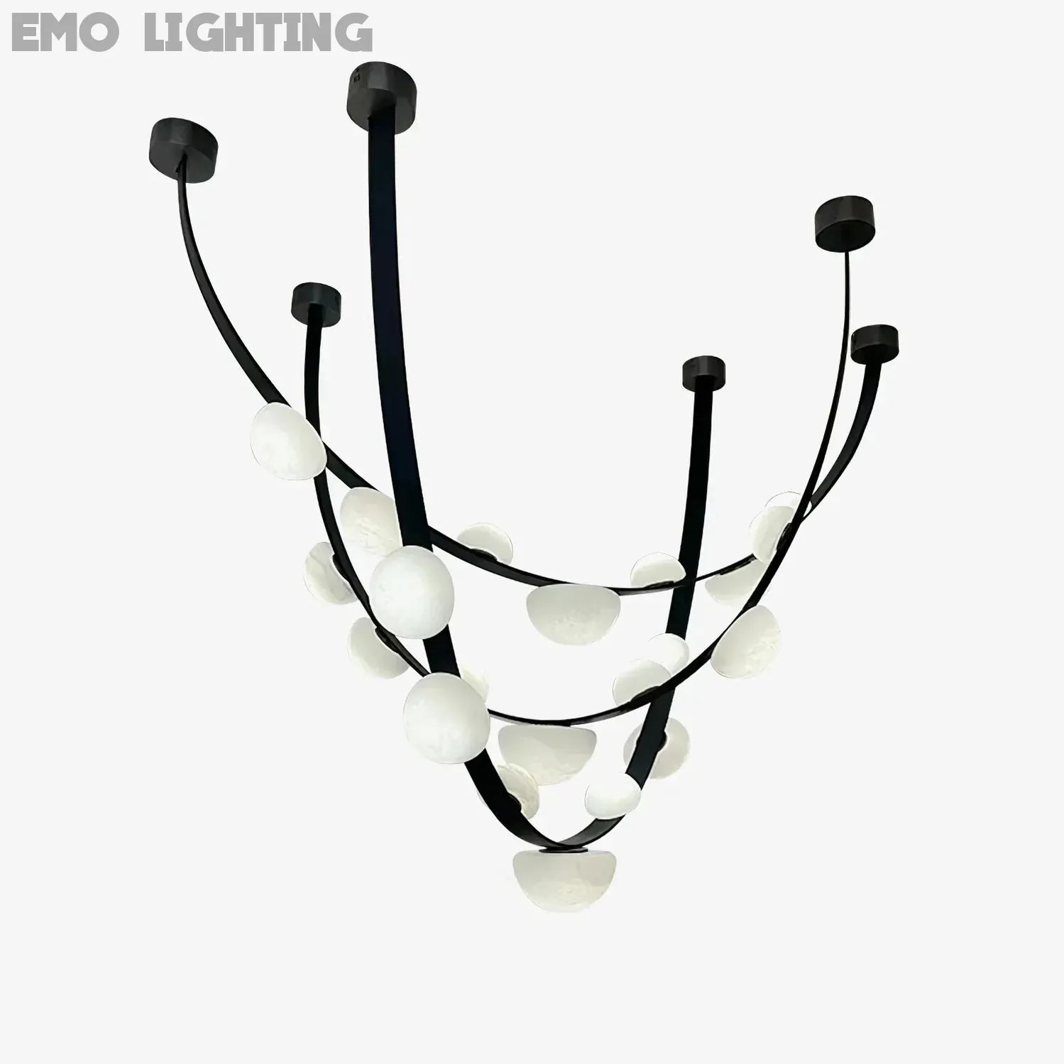 Garrick Modern Dew Drops Alabaster Chandelier Lighting