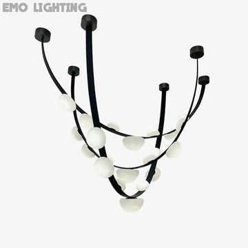 Garrick Modern Dew Drops Alabaster Chandelier Lighting