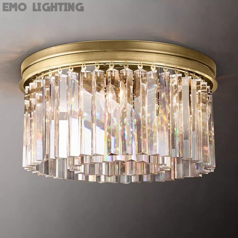 Rhys Round Crystal Flushmount 19"