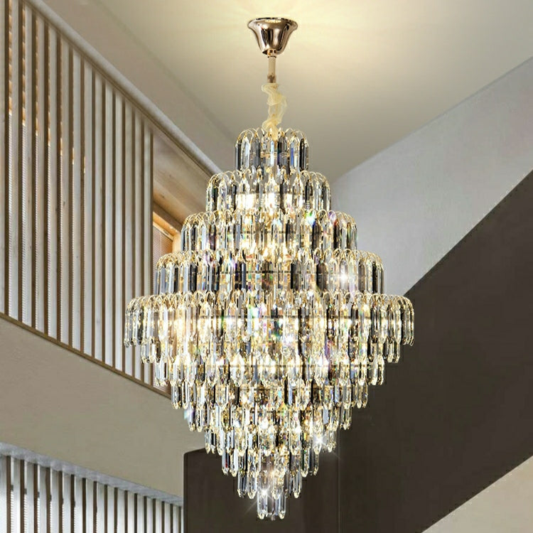 Extra Large Customization Foyer Decorative Crystal Chandelier Lighting Fixture Living Room For Entryway Staircase