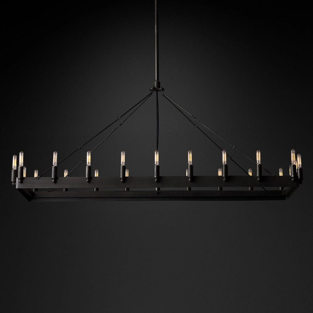 Camino Vintage Filament Rectangle Chandelier 52‘’L