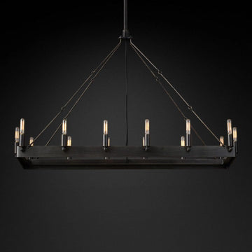 Camino Vintage Filament Rectangle Chandelier 41‘’L