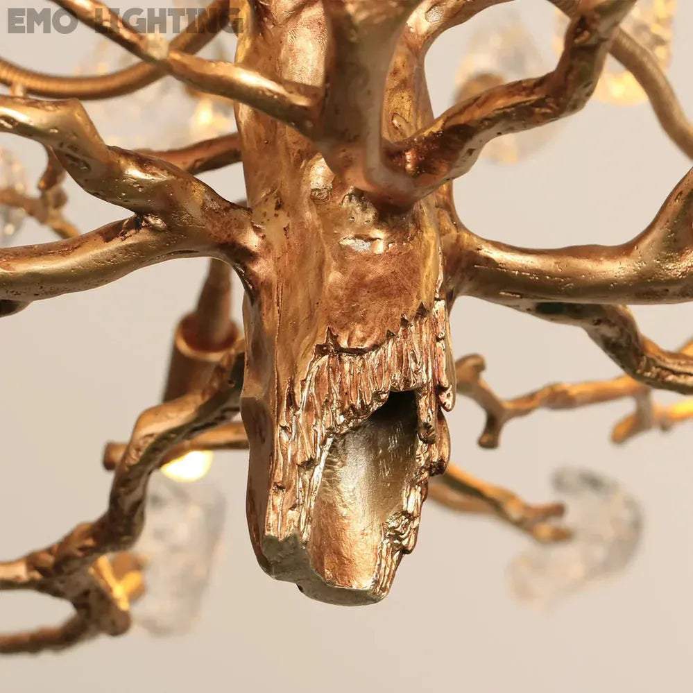 Gemstone Branch Chandelier with Artistic Design for Bedroom or Living Room