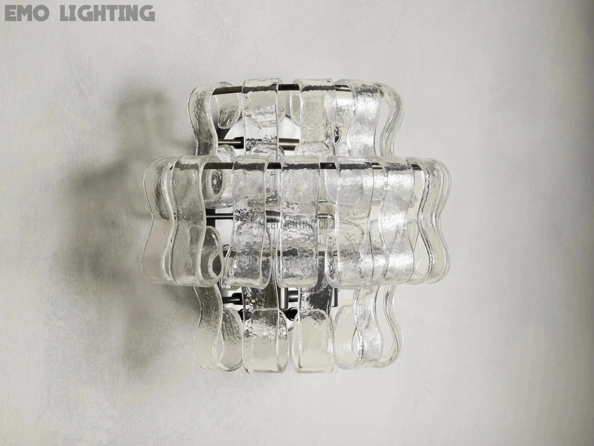 Ghiaccio Art Glass Wall Sconce-Meet Lighting