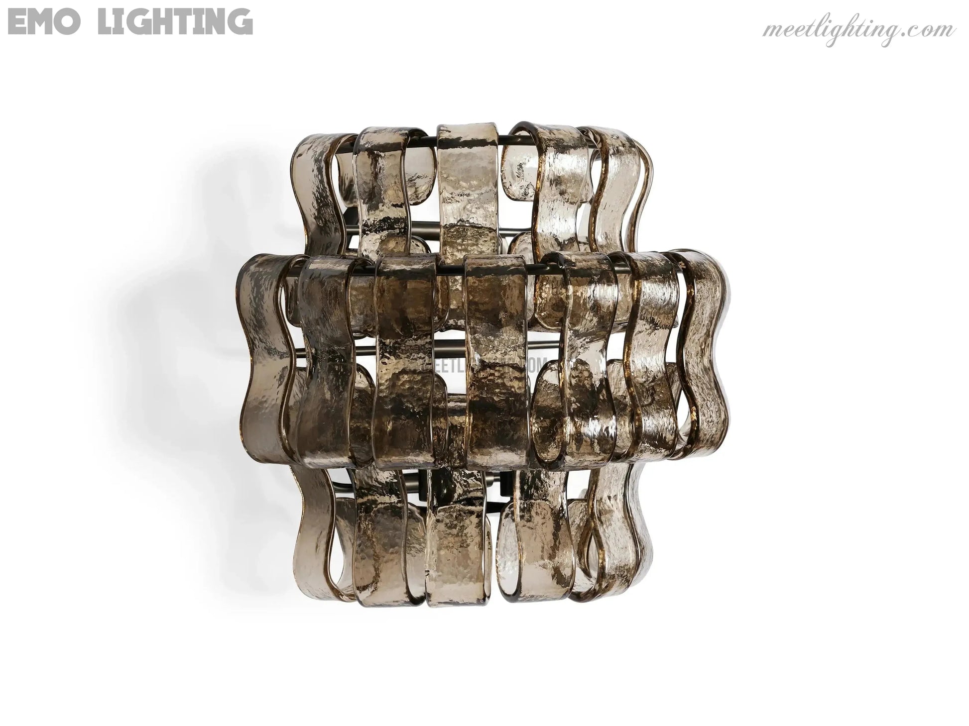 Ghiaccio Art Glass Wall Sconce-Meet Lighting