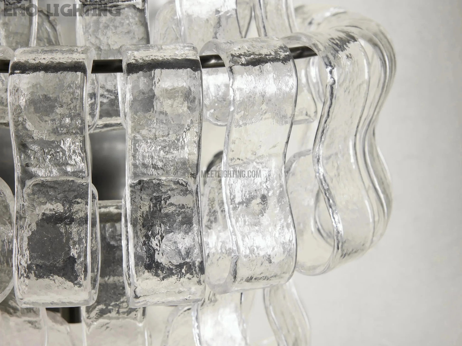 Ghiaccio Art Glass Wall Sconce-Meet Lighting