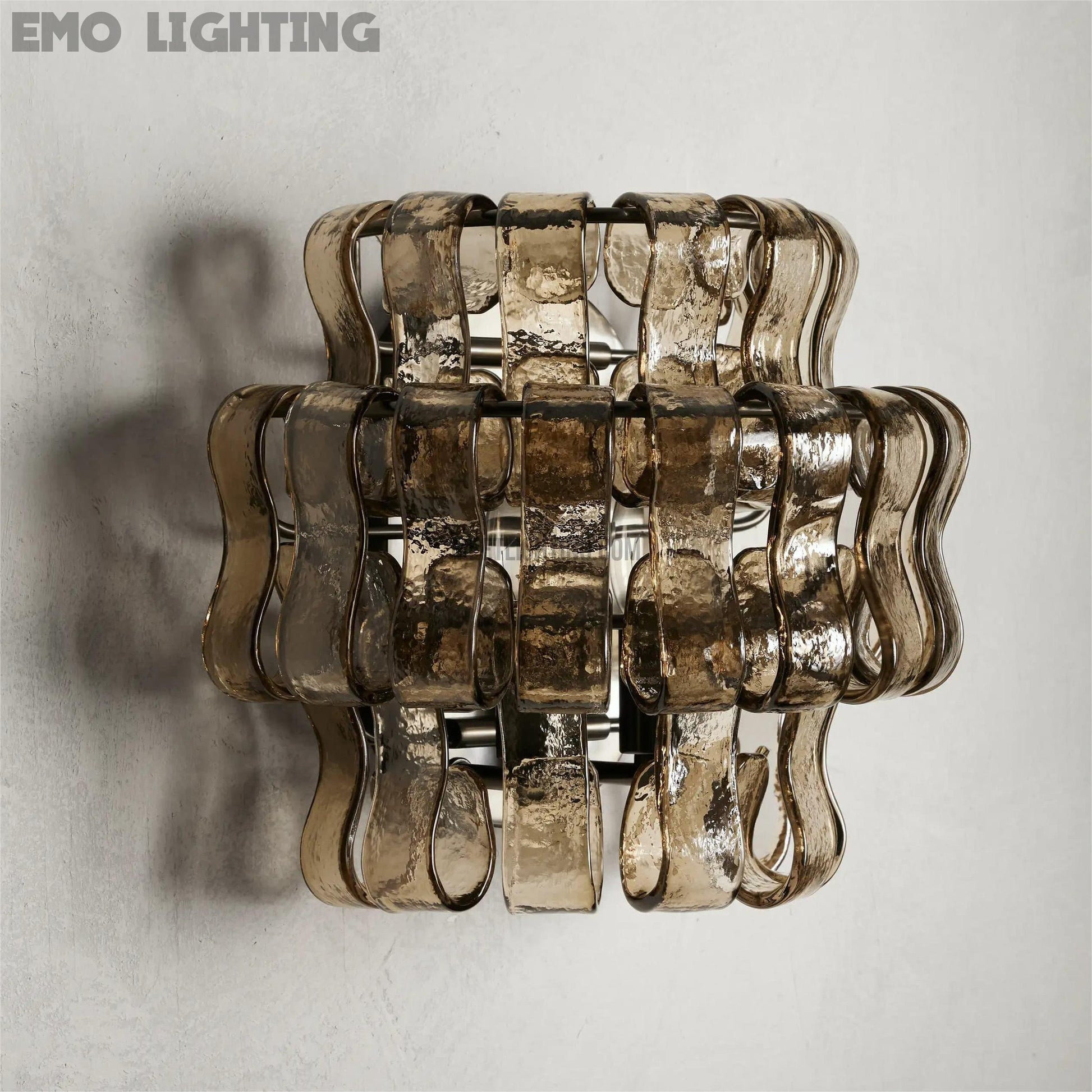 Ghiaccio Art Glass Wall Sconce-Meet Lighting