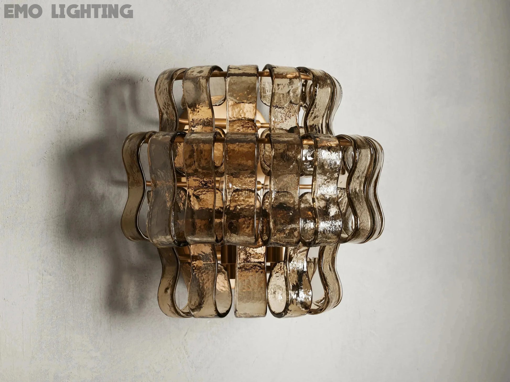 Ghiaccio Art Glass Wall Sconce-Meet Lighting
