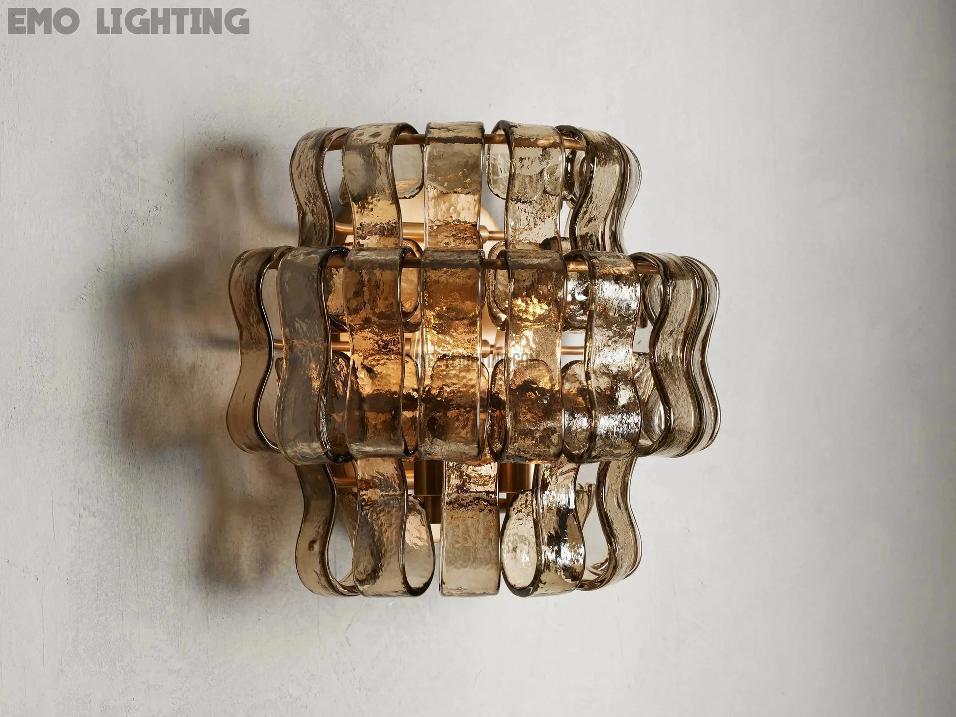 Ghiaccio Art Glass Wall Sconce-Meet Lighting