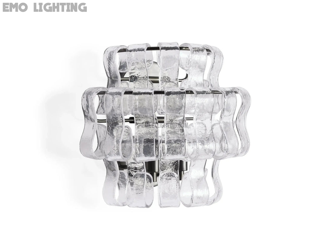 Ghiaccio Art Glass Wall Sconce-Meet Lighting
