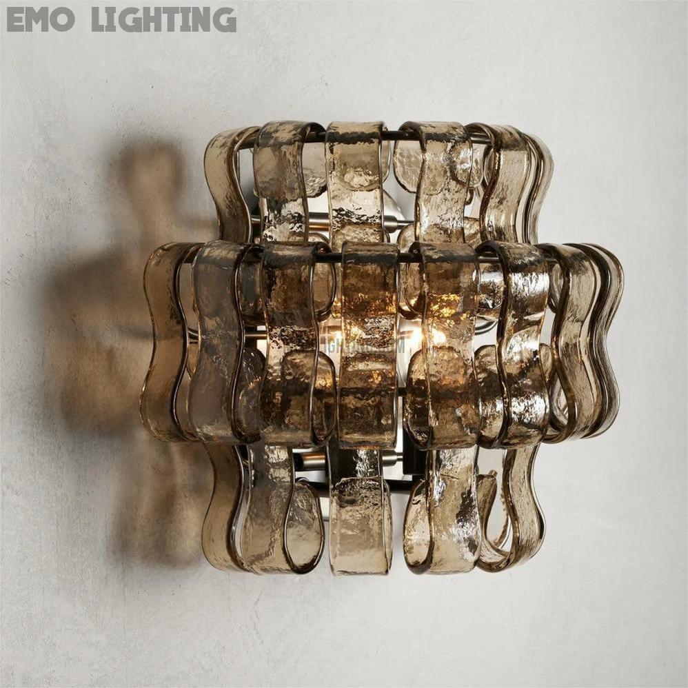 Ghiaccio Art Glass Wall Sconce-Meet Lighting