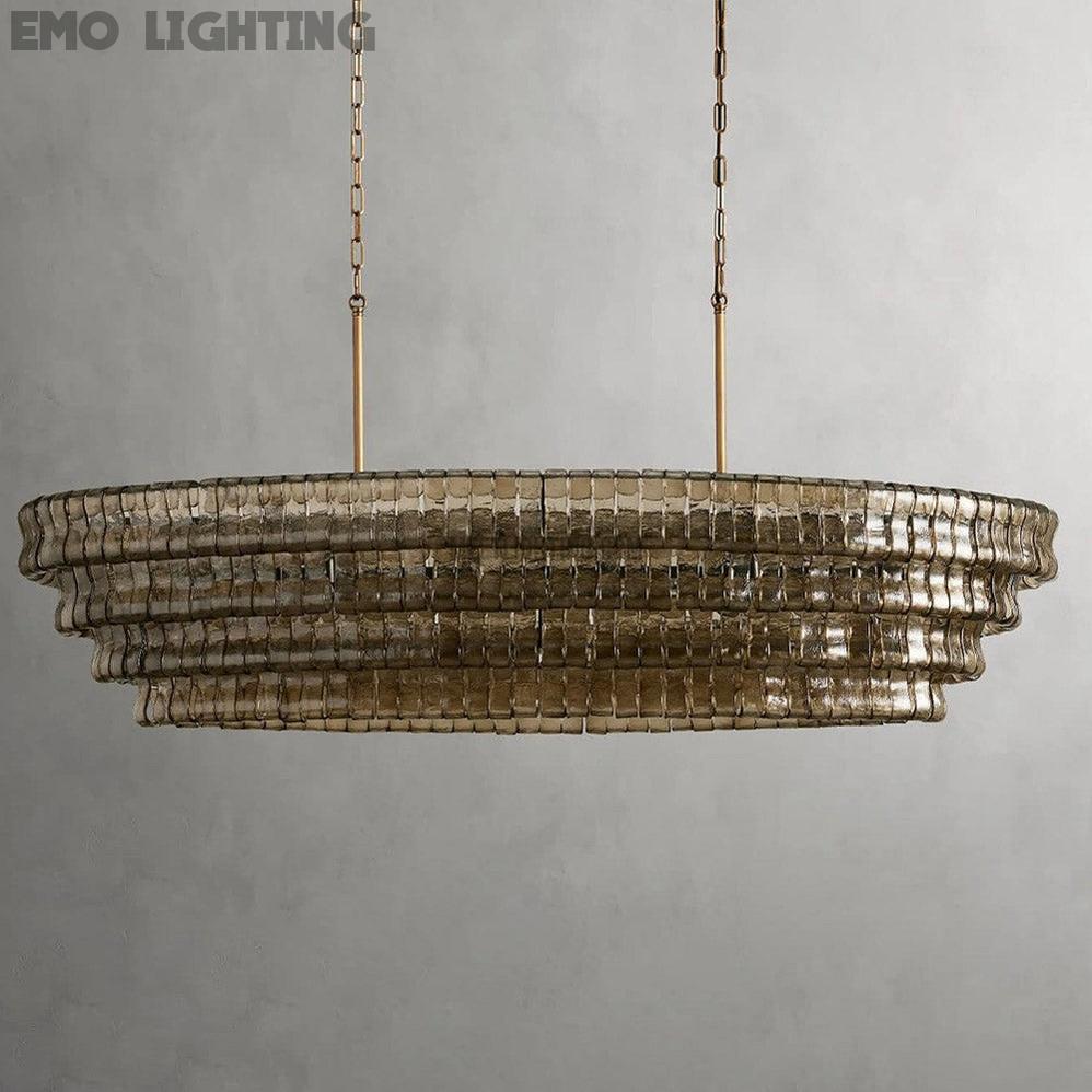 Ghiaccio Oval Chandelier 54" 65"-MEET LIGHTING