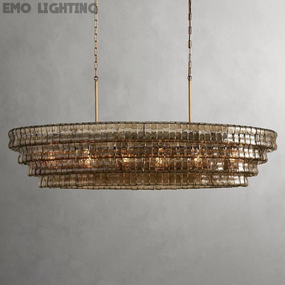 Ghiaccio Oval Chandelier 54" 65"-MEET LIGHTING