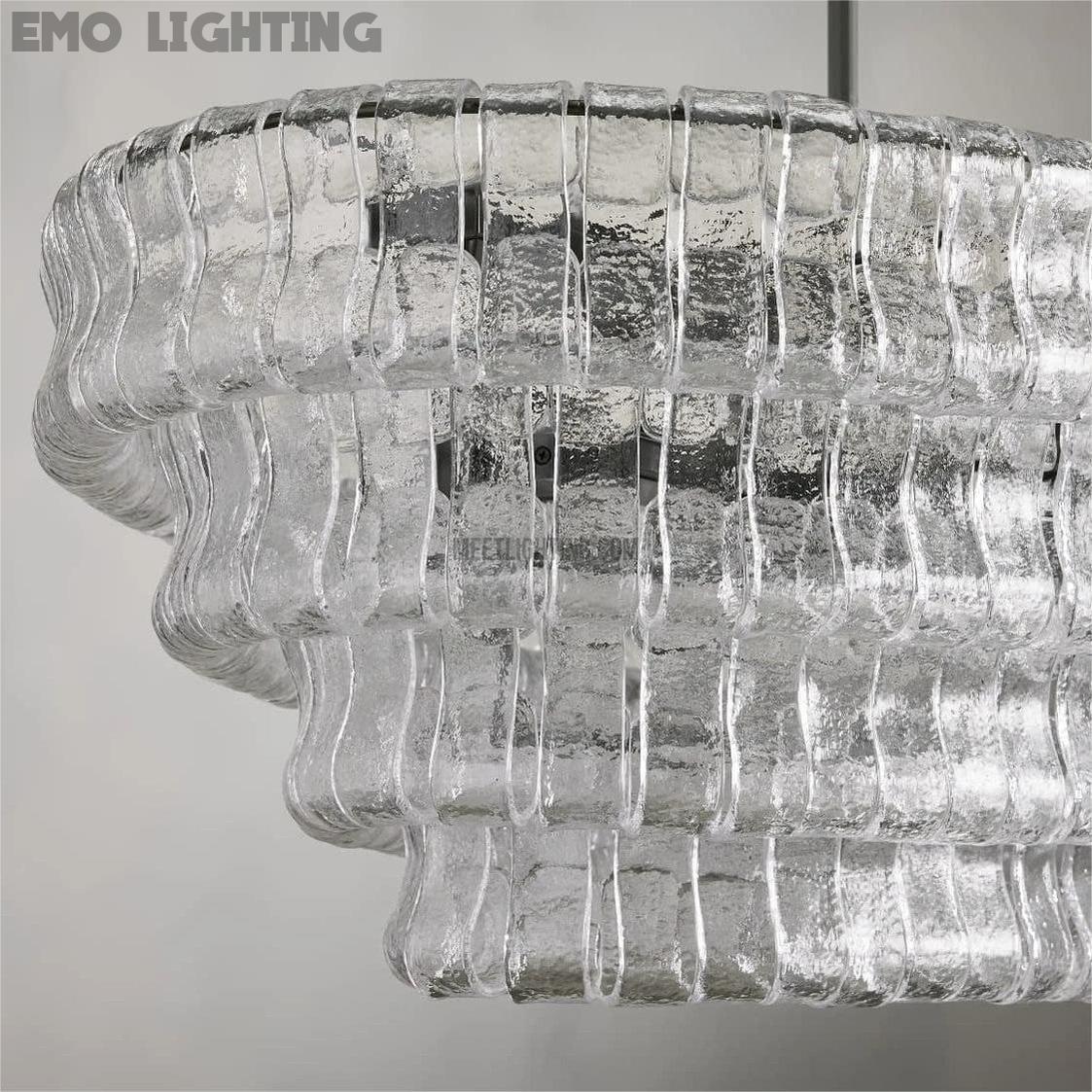 Ghiaccio Oval Chandelier 54" 65"-MEET LIGHTING