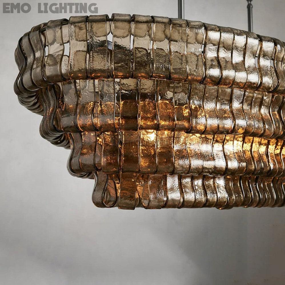 Ghiaccio Oval Chandelier 54" 65"-MEET LIGHTING