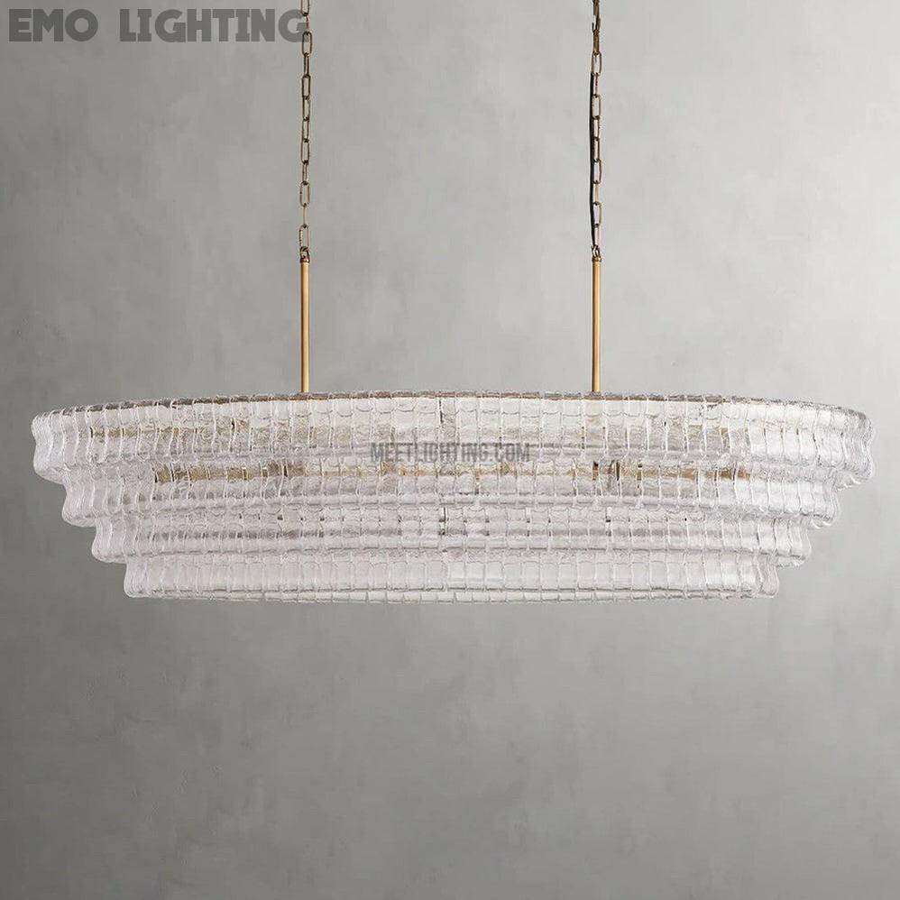 Ghiaccio Oval Chandelier 54" 65"-MEET LIGHTING