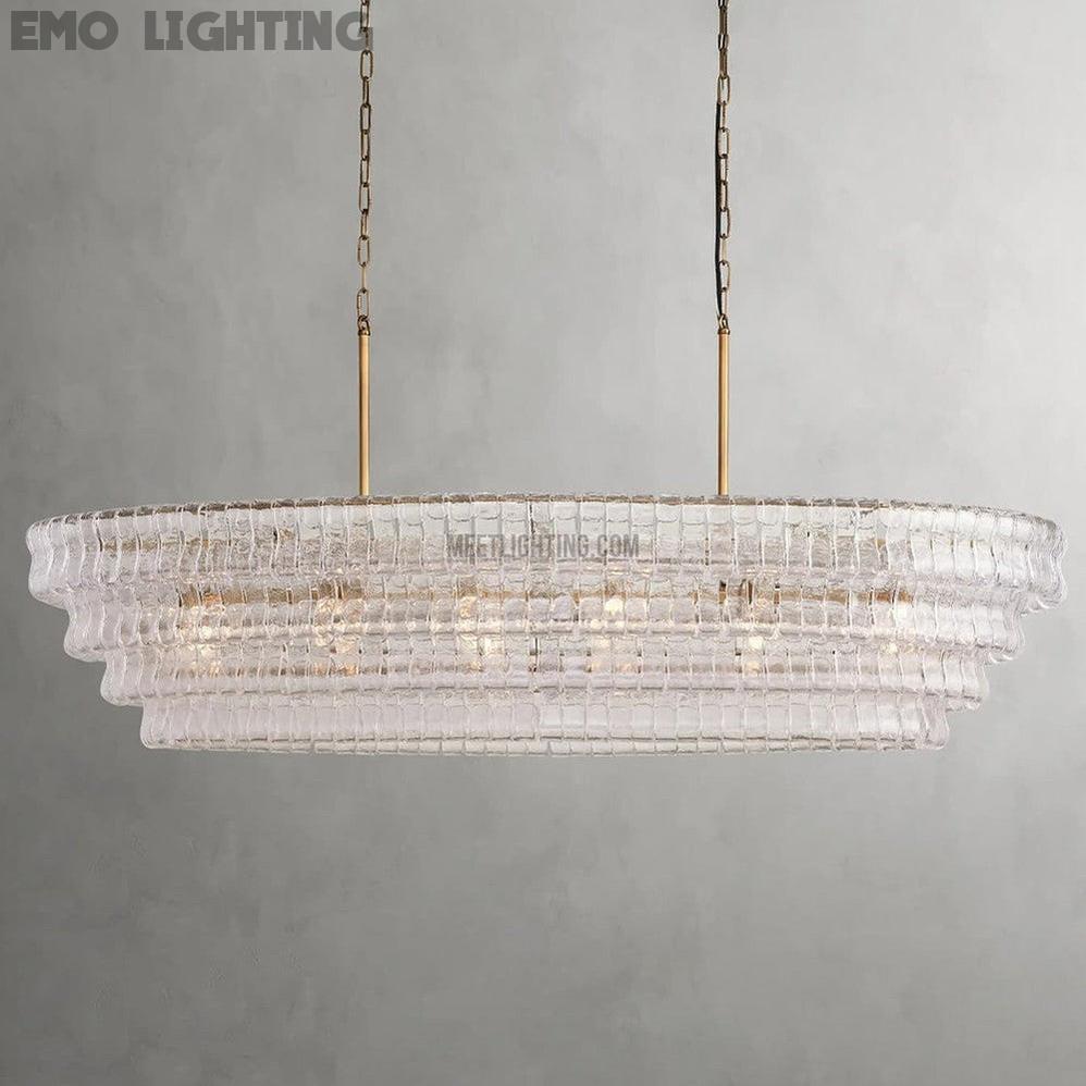 Ghiaccio Oval Chandelier 54" 65"-MEET LIGHTING