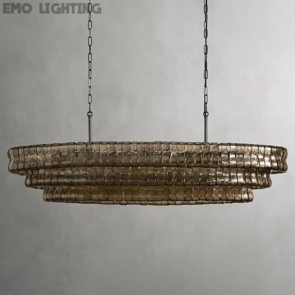 Ghiaccio Oval Chandelier 54" 65"-MEET LIGHTING