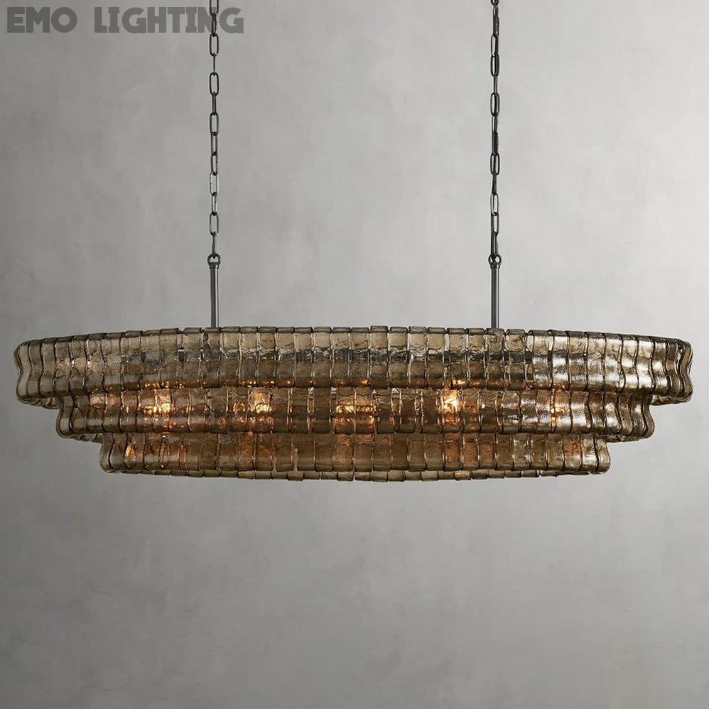 Ghiaccio Oval Chandelier 54" 65"-MEET LIGHTING