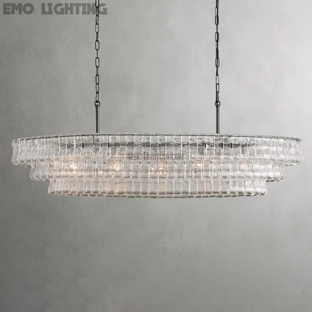 Ghiaccio Oval Chandelier 54" 65"-MEET LIGHTING