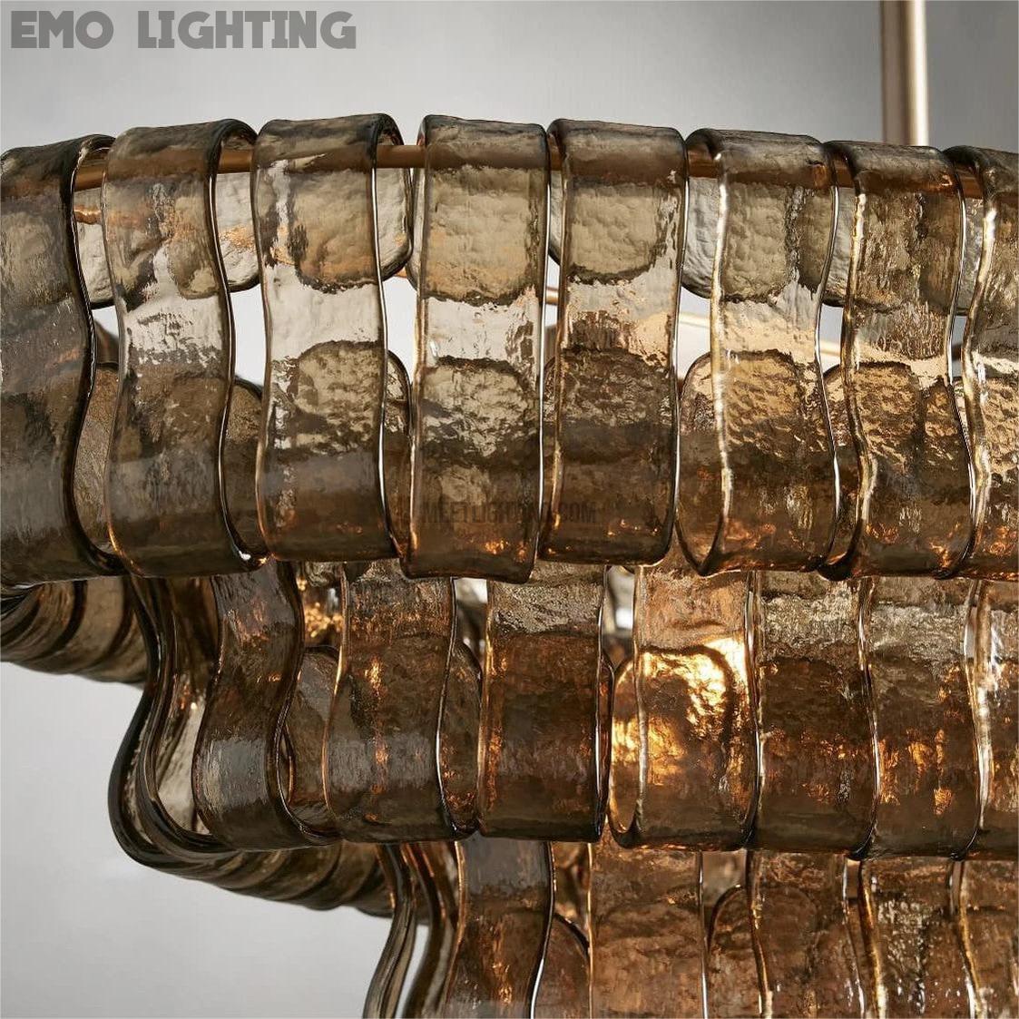 Ghiaccio Oval Chandelier 54" 65"-MEET LIGHTING