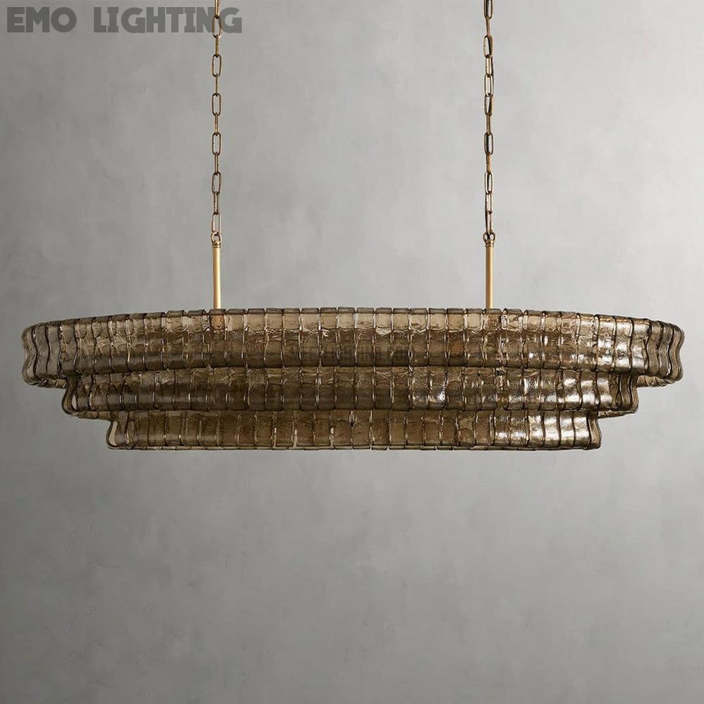 Ghiaccio Oval Chandelier 54" 65"-MEET LIGHTING