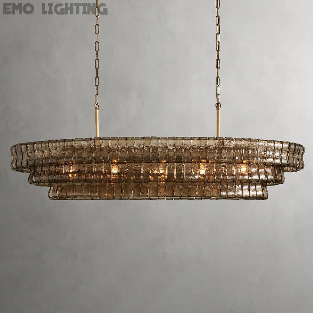 Ghiaccio Oval Chandelier 54" 65"-MEET LIGHTING