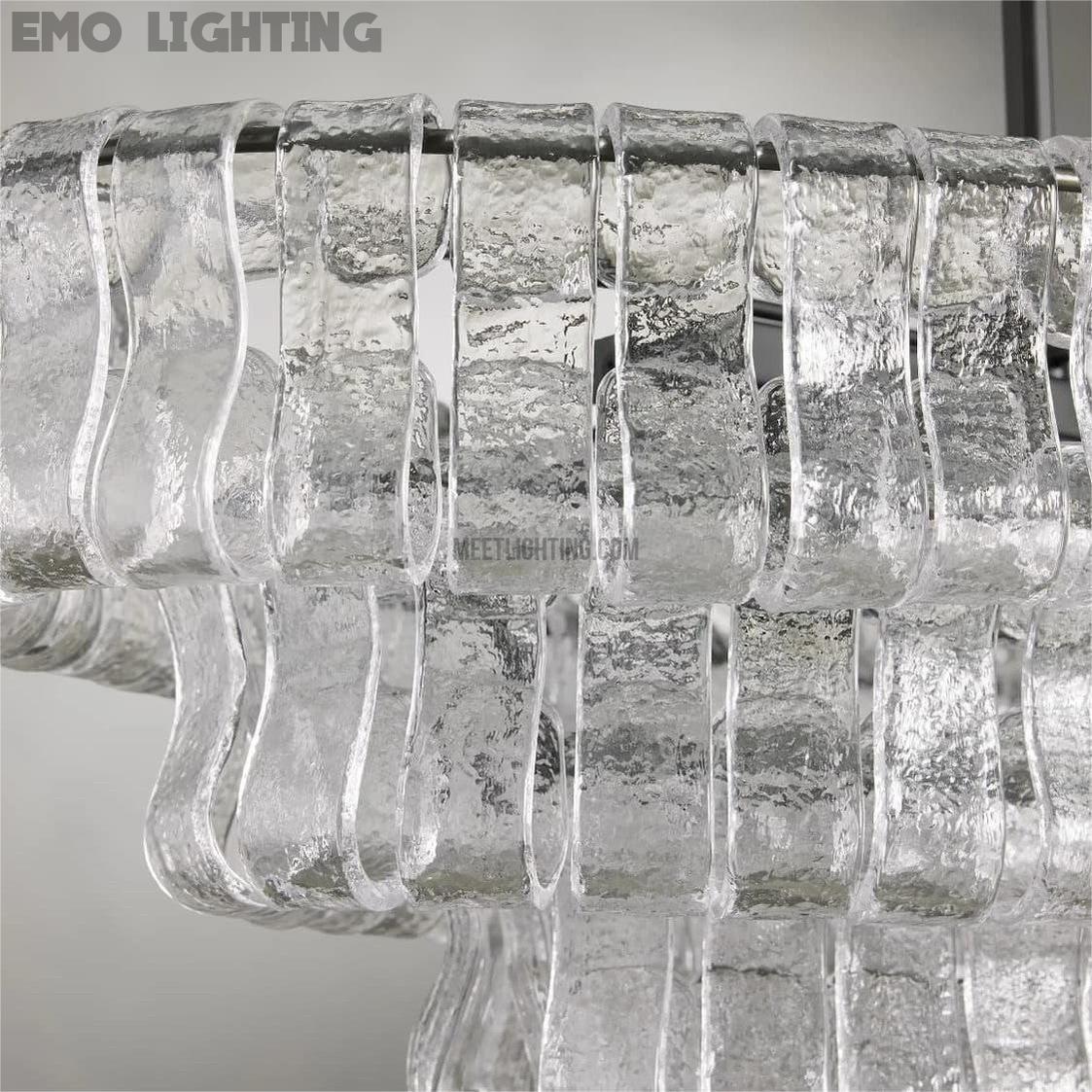 Ghiaccio Oval Chandelier 54" 65"-MEET LIGHTING