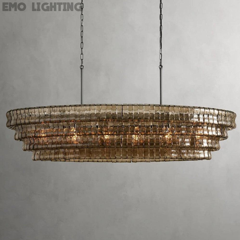 Ghiaccio Oval Chandelier 54" 65"-MEET LIGHTING