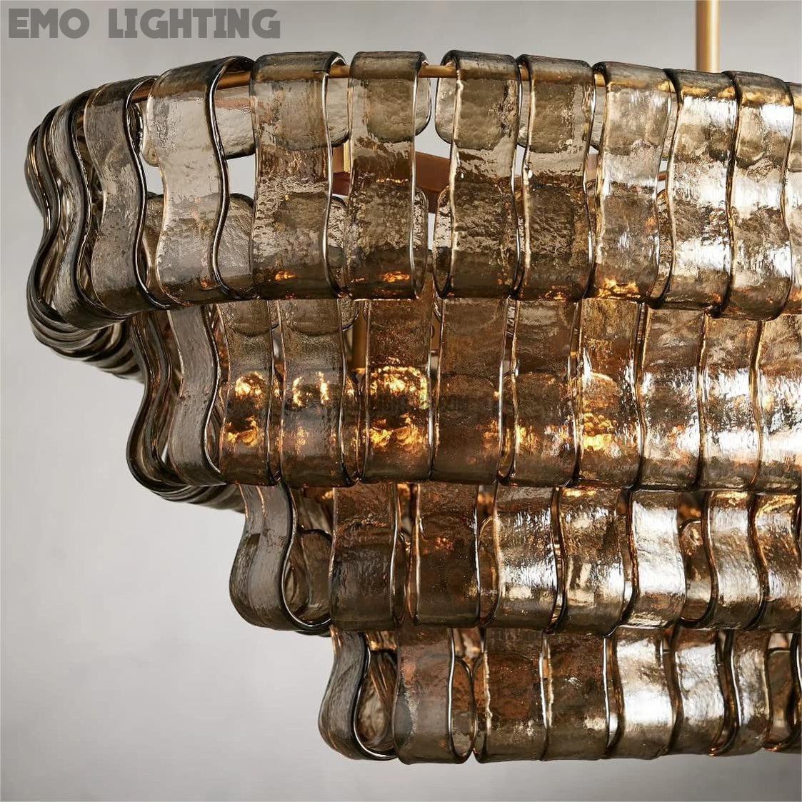 Ghiaccio Oval Chandelier 54" 65"-MEET LIGHTING