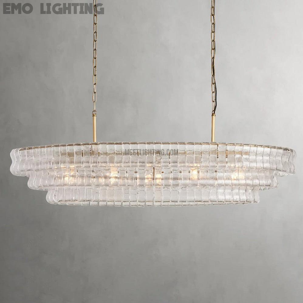 Ghiaccio Oval Chandelier 54" 65"-MEET LIGHTING