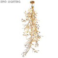 Ceramic Ginkgo Staircase  Long Branch Chandelier - thebelacan