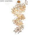 Ceramic Ginkgo Staircase  Long Branch Chandelier - thebelacan