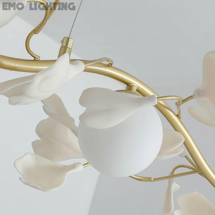 Gingko Glass Chandelier - thebelacan
