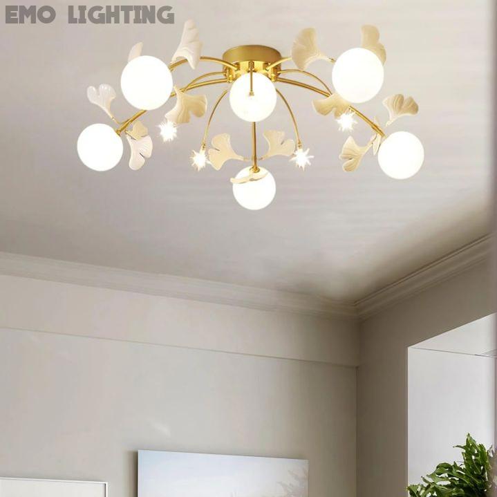 Ginkgo Glass Ceiling Lamp - thebelacan