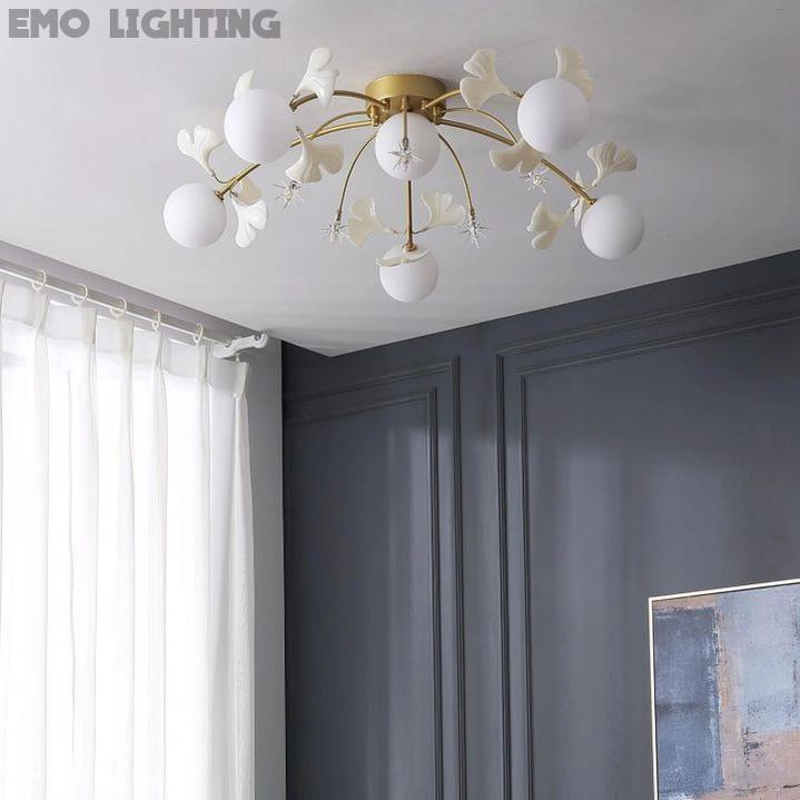 Ginkgo Glass Ceiling Lamp - thebelacan