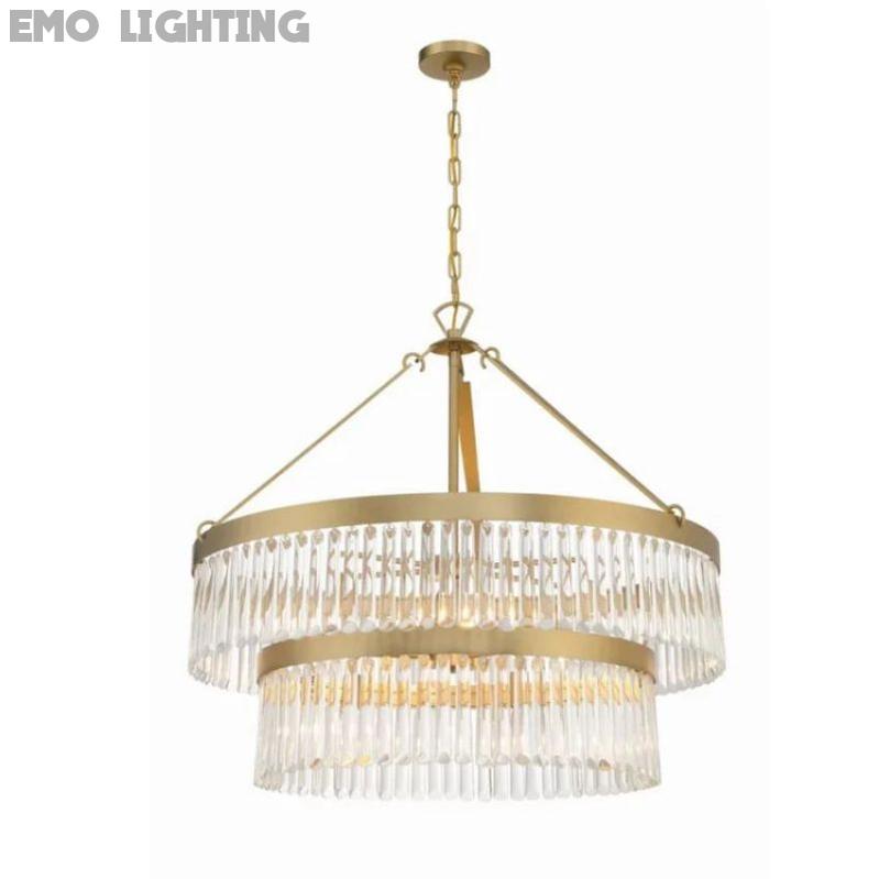 Grent 2-Tier Round  Crystals Chandelier 32" - thebelacan