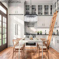 Grent Crystal Waterfall Round Chandelier - thebelacan