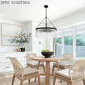 Grent Crystal Waterfall Round Chandelier - thebelacan