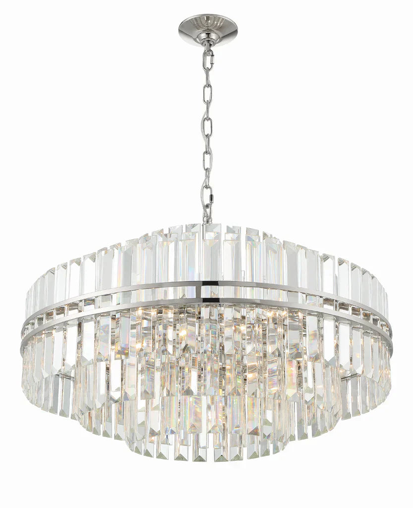 Hayes Round Chandelier 28" 3 Tiers