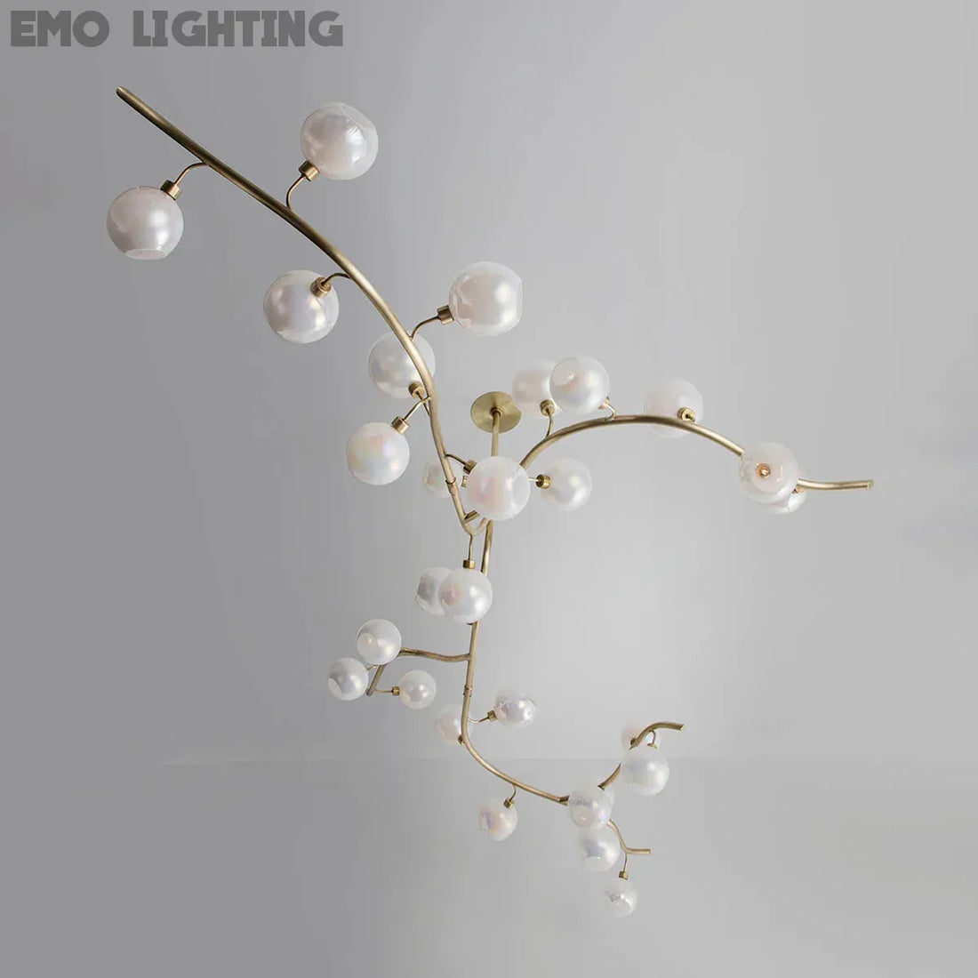 Contemporary Hand-blown Glass Globes Branch Chandelier for Dining Room Living Room and Kitchen Island